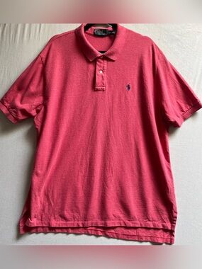 Polo Ralph Lauren Mens Coral Pink Short Sleeve Polo Shirt XXL
